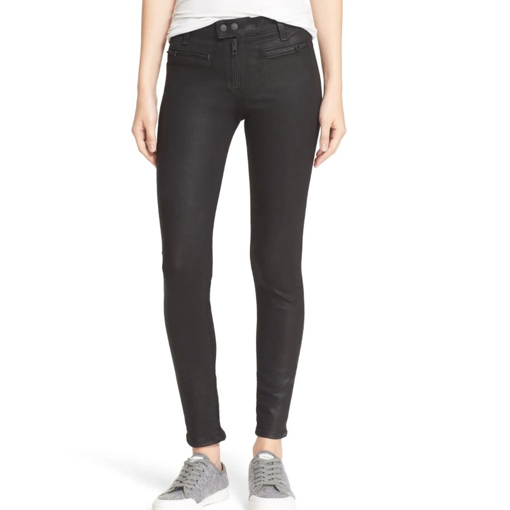 Rag and Bone Ryder Skinny Zipper Moto Jeans